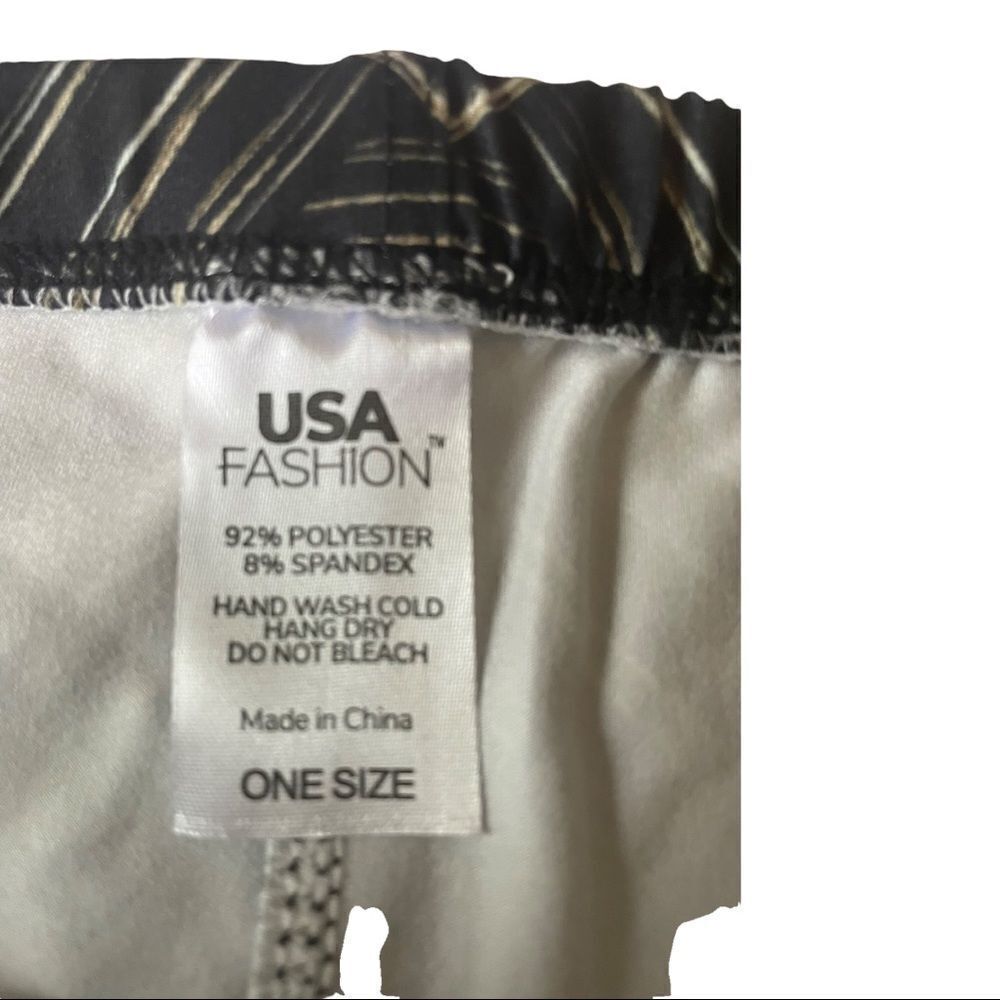 BLACK AND GOLD LEGGINGS, ONE SIZE - Picture 3 of 8